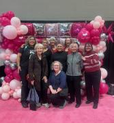 Arriving to perform at the National Women's Show