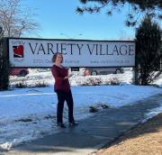 Alana greets us for our performance at Variety Village